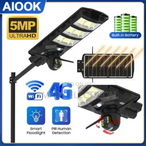 4G Solar CCTV Camera with Street Light