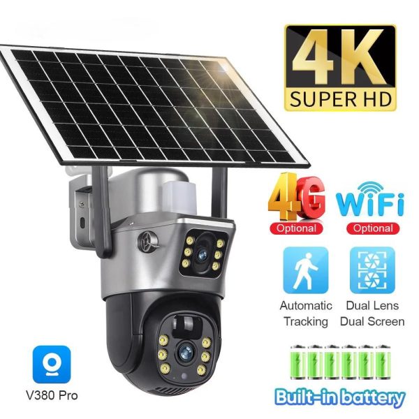 Dual Lens PTZ Solar Camera 4K in Kenya