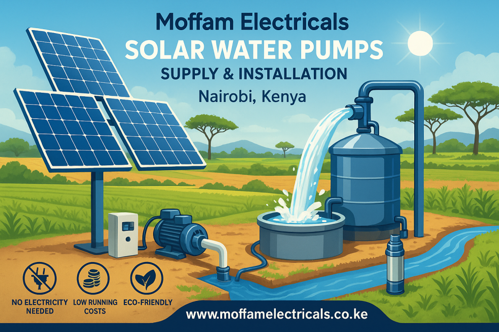 Solar water pumps supply and installation in Nairobi Kenya