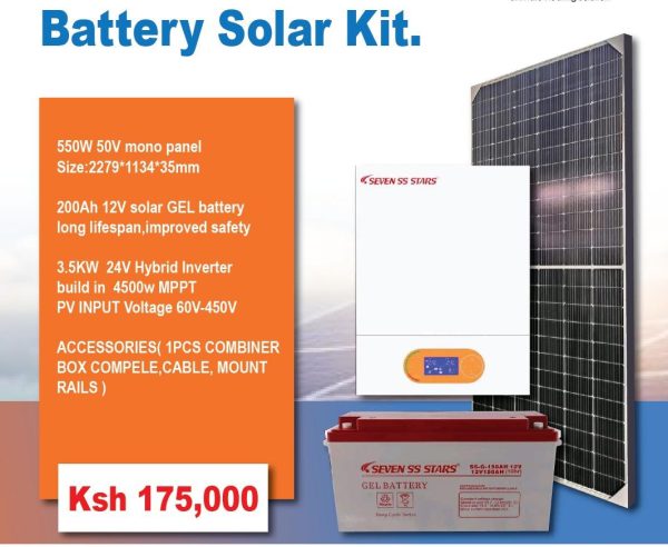 3.5KW 12V Gel Battery Solar Kit for Sale in Nairobi
