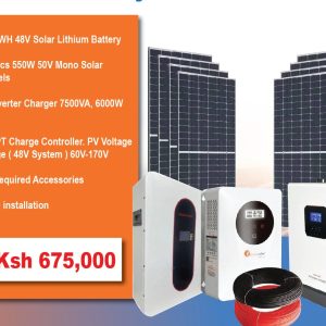 7.5KW 6000W 48V 10KWH Lithium Battery Solar Kit for Sale in Nairobi