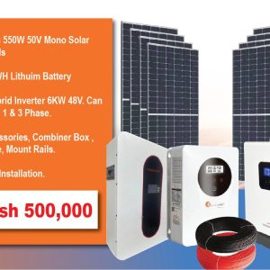 6KW 6000W 48V 10KWH Lithium Battery Solar Kit in Nairobi