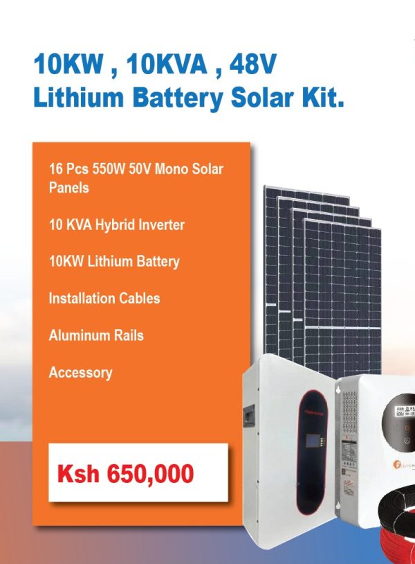 10KW Lithium Battery Solar Kit for Sale in Nairobi