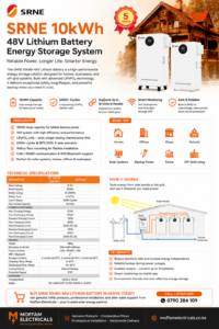 SRNE 10.24kWh 48V 200Ah Lithium LiFePO4 Battery Price in Kenya