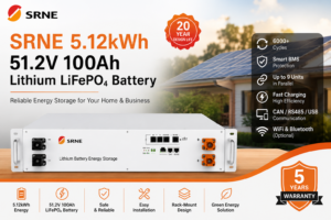 SRNE 5.12kWh 51.2V 100Ah Lithium LiFePO4 Battery Price in Kenya 
