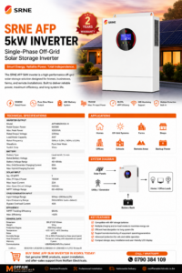 SRNE 5kW Hybrid Solar Inverter Price in Kenya